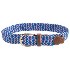 Huntington Braided Equestrian Belt Blue Pink