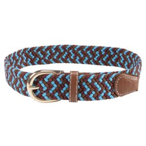 Huntington Braided Equestrian Belt Turquoise Brown