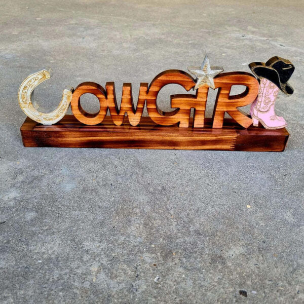 Brigalow Timber Cowgirl Free Standing Sign