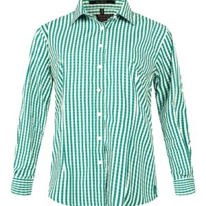 Pilbara Womens Check Long Sleeve Shirt Emerald-White 1