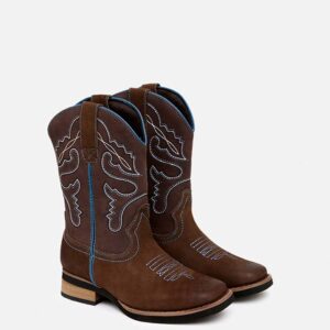 Baxter Youth Western Dark Brown Boots