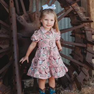 Shea Baby Pink Sheriff Girls Flow Dress