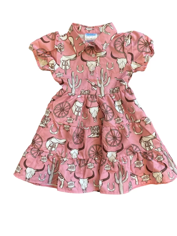 Shea Baby Pink Sheriff Girls Flow Dress