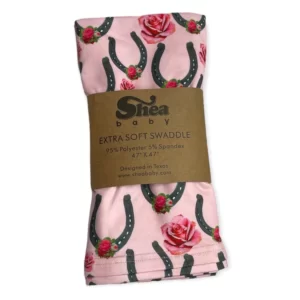 Shea Baby Pink Horseshoe Swaddle