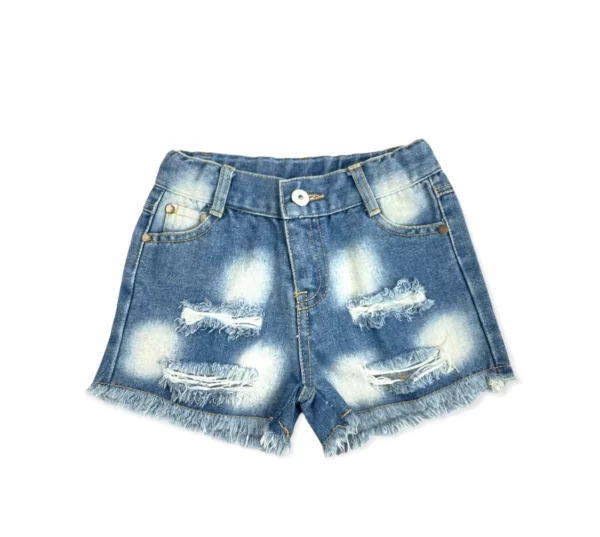 Shea Baby Denim Ripped Girls Shorts - Image 3