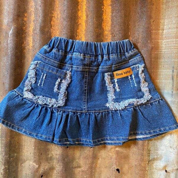 Shea Baby Denim Girls Skirt - Image 4