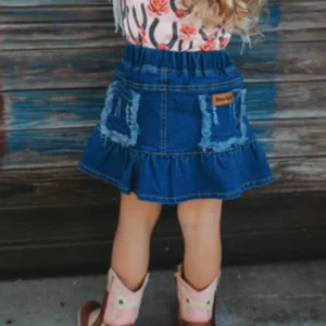 Shea Baby Denim Girls Skirt