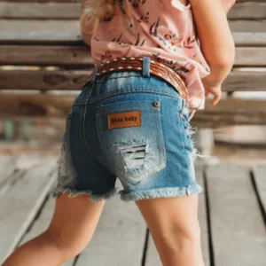 Shea Baby Denim Ripped Girls Shorts