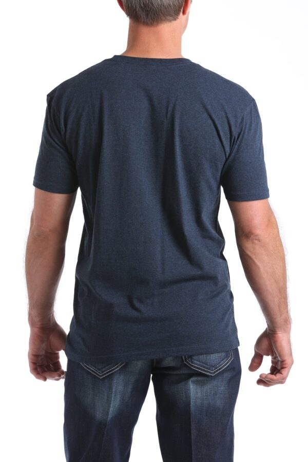 Cinch Classic Logo Mens Tee Heathered Navy - Image 3