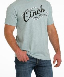 Cinch Lead This Life Co Mens Tee Heathered Teal right side