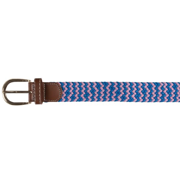 Huntington Braided Equestrian Belt Blue Pink