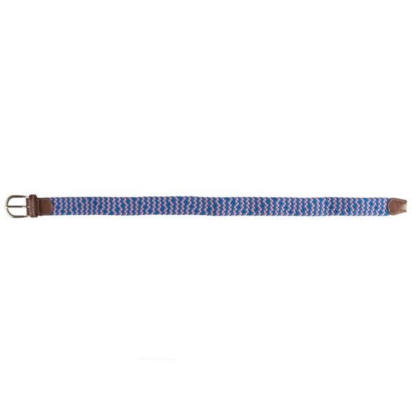 Huntington Braided Equestrian Belt Blue Pink