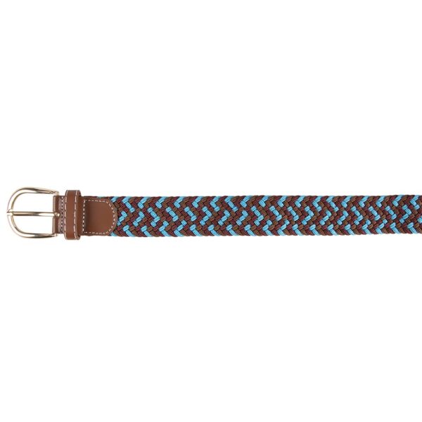 Huntington Braided Equestrian Belt Turquoise Brown