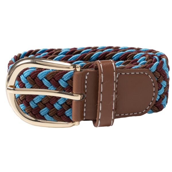 Huntington Braided Equestrian Belt Turquoise Brown