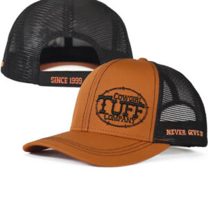 Cowgirl Tuff Trucker Cap Rust & Black Contrast Embroidery