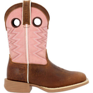 Durango Lil’ Rebel Pro Little Kids’ Dark Chestnut Bubble Gum Western Boots