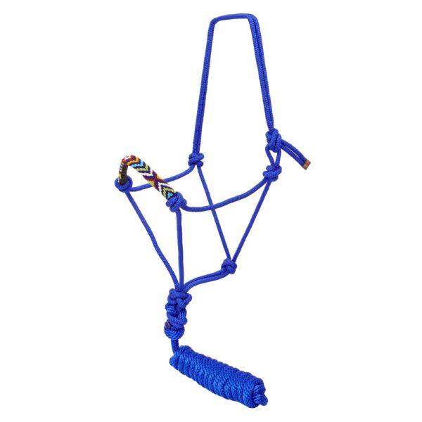 Fort Worth Rope Halter Beaded Nose w/Lead - Image 9