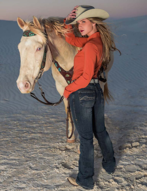 Cowgirl Tuff Don’t Fence Me In Dark Wash Womens Jeans