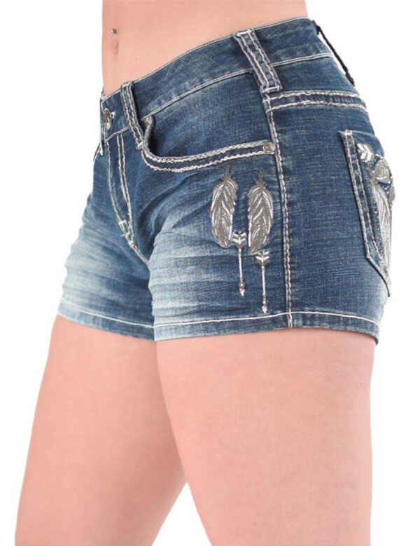 Cowgirl Tuff Fly Womens Denim Shorts