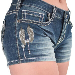 Cowgirl Tuff Fly Womens Denim Shorts