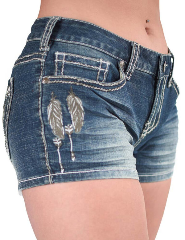 Cowgirl Tuff Fly Womens Denim Shorts