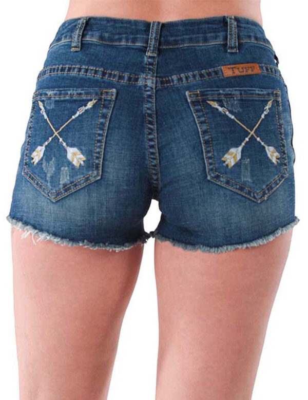 Cowgirl Tuff - Tuff Life Womens Denim Shorts - Image 3