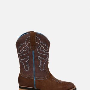 Baxter Youth Western Dark Brown Boots