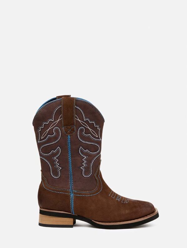 Baxter Youth Western Dark Brown Boots