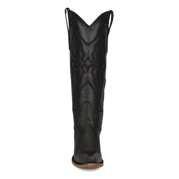 Corral Embroidery Stitch Pattern Western Tall Top Boots Black