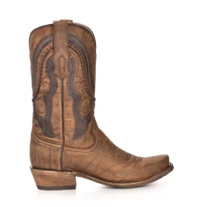 Corral Cowhide Snip Toe Distressed Brown Boots