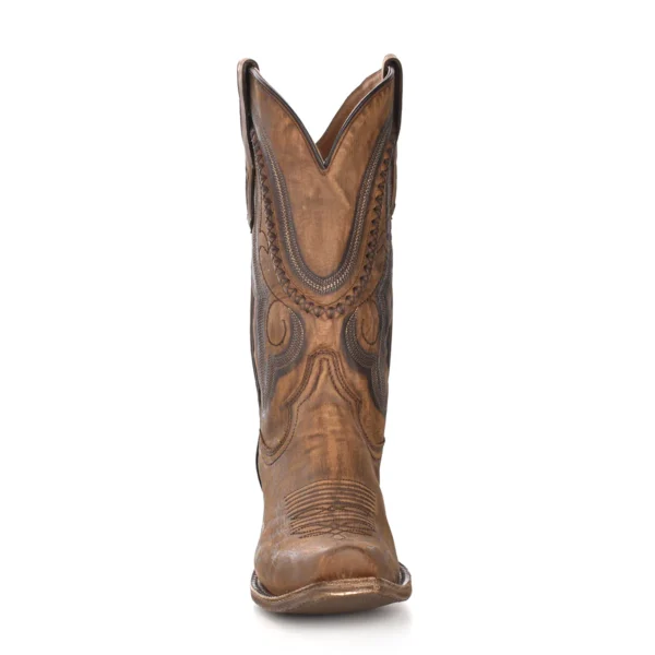 Corral Cowhide Snip Toe Distressed Brown Boots