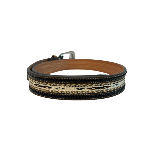 Nocona Aztec Western Belt Brown Cream