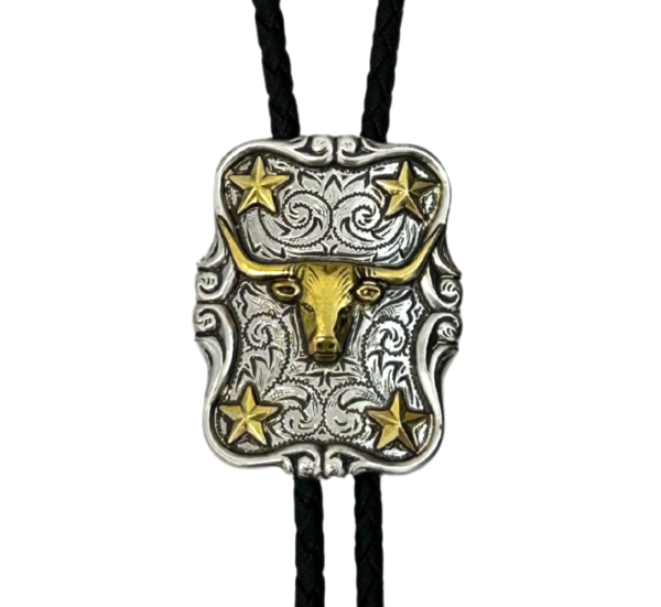 M&F Western Double S Longhorn Star Bolo Tie