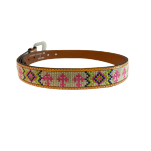 Angel Ranch Girls Western Pink Cross Embroidered Belt