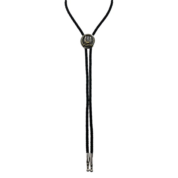 M&F Western Double S Round Horseshoe Bolo - Image 2