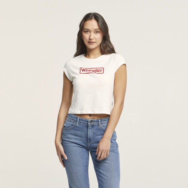 Wrangler Fitted Tee Vintage Womens White