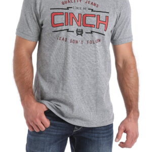 Cinch Classic Lead Dont Follow Mens Tee Heathered Grey