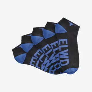 Elwood Workwear Ankle Socks 5 Pk Assorted Black Blue