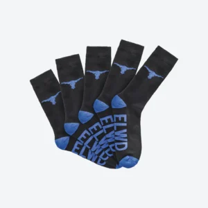 Elwood Workwear Crew Socks 5 Pk Assorted Black Blue