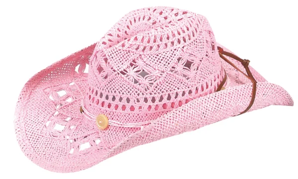 Jacaru 1566 Cowboy Hat Black | Pink | Natural - Image 3