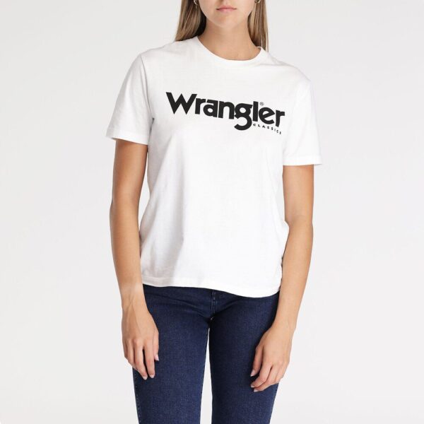 Wrangler Classic Logo Vintage Tee Womens White