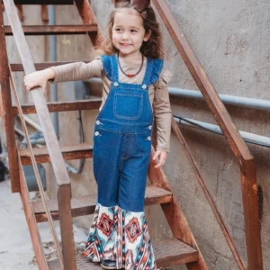 Shea Baby Denim and Aztec Overalls Baby