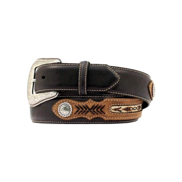 Nocona Mens Top Hand Leather Belt Black