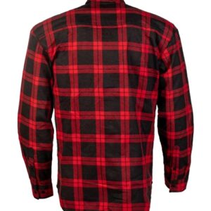 Pilbara Mens Open Front Long Sleeve Flannelette Shirt Red/Black