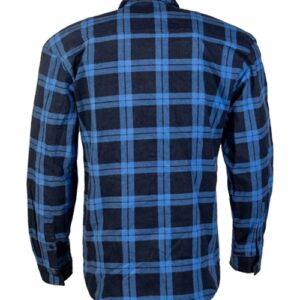 Pilbara Mens Open Front Long Sleeve Flannelette Shirt Royal/Navy