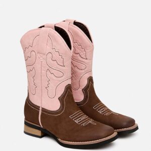 Baxter Youth Western Light Pink Boots