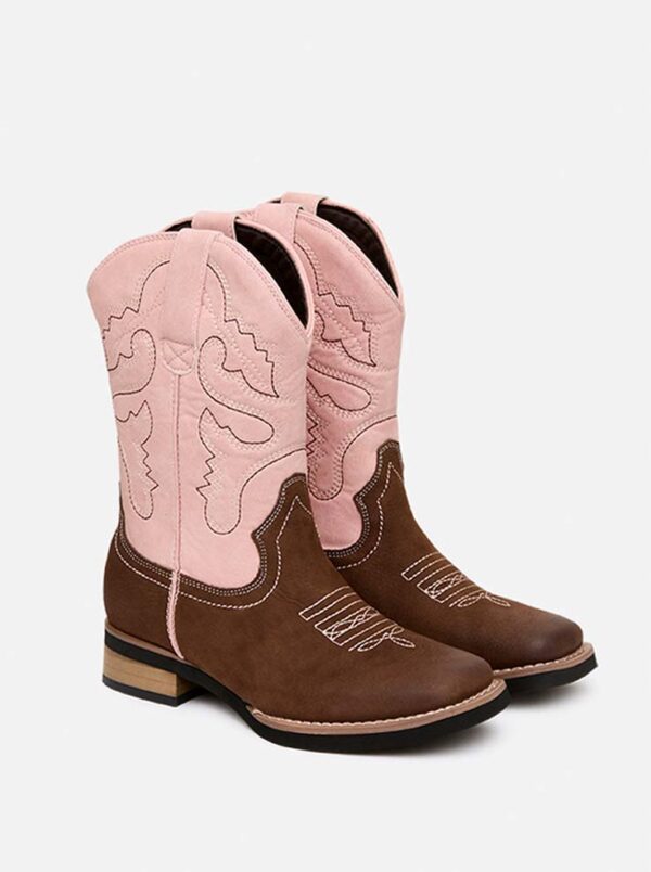 Baxter Youth Western Light Pink Boots