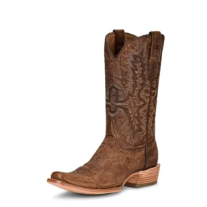 Corral Embroidery Narrow Square Toe Brown Boots