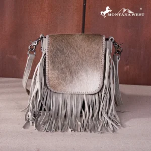 Montana West Genuine Leather Cowhide Collection Crossbody Bag