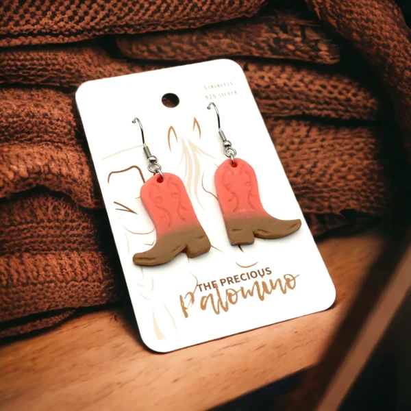 TPP - Earrings - Polymer Clay Large Cowboy Boots